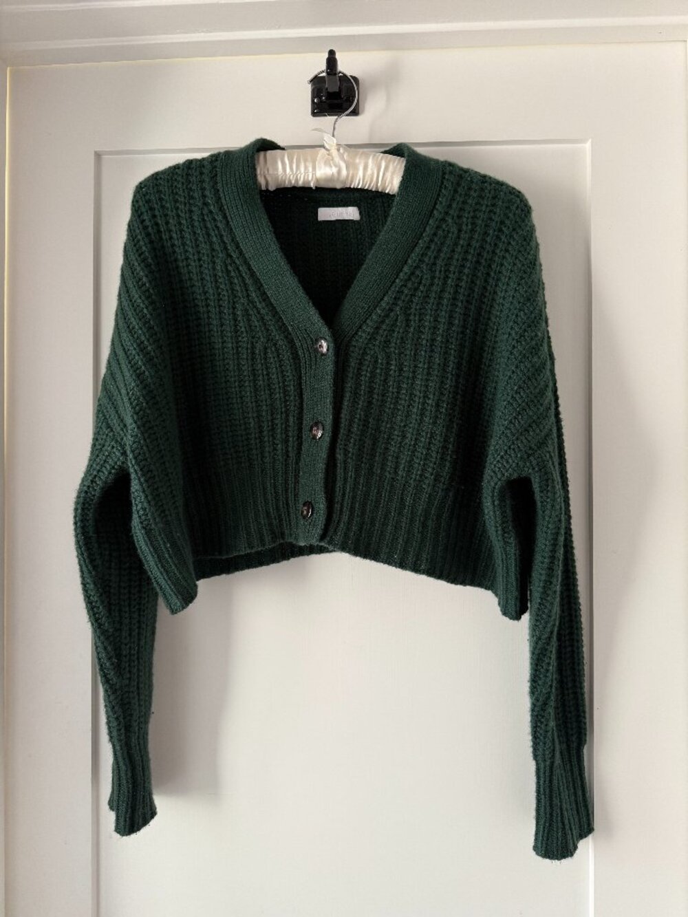 Sablyn Preston 100% Cashmere Cropped Cardigan Sweater Small